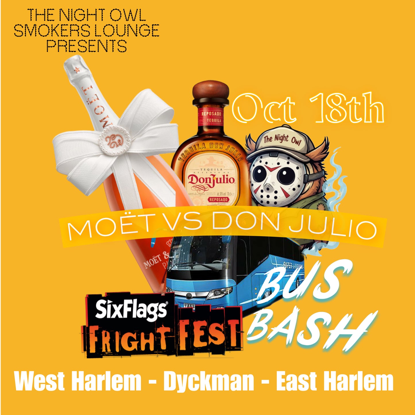 Moet Vs Don Julio Fright Fest Bus Bash